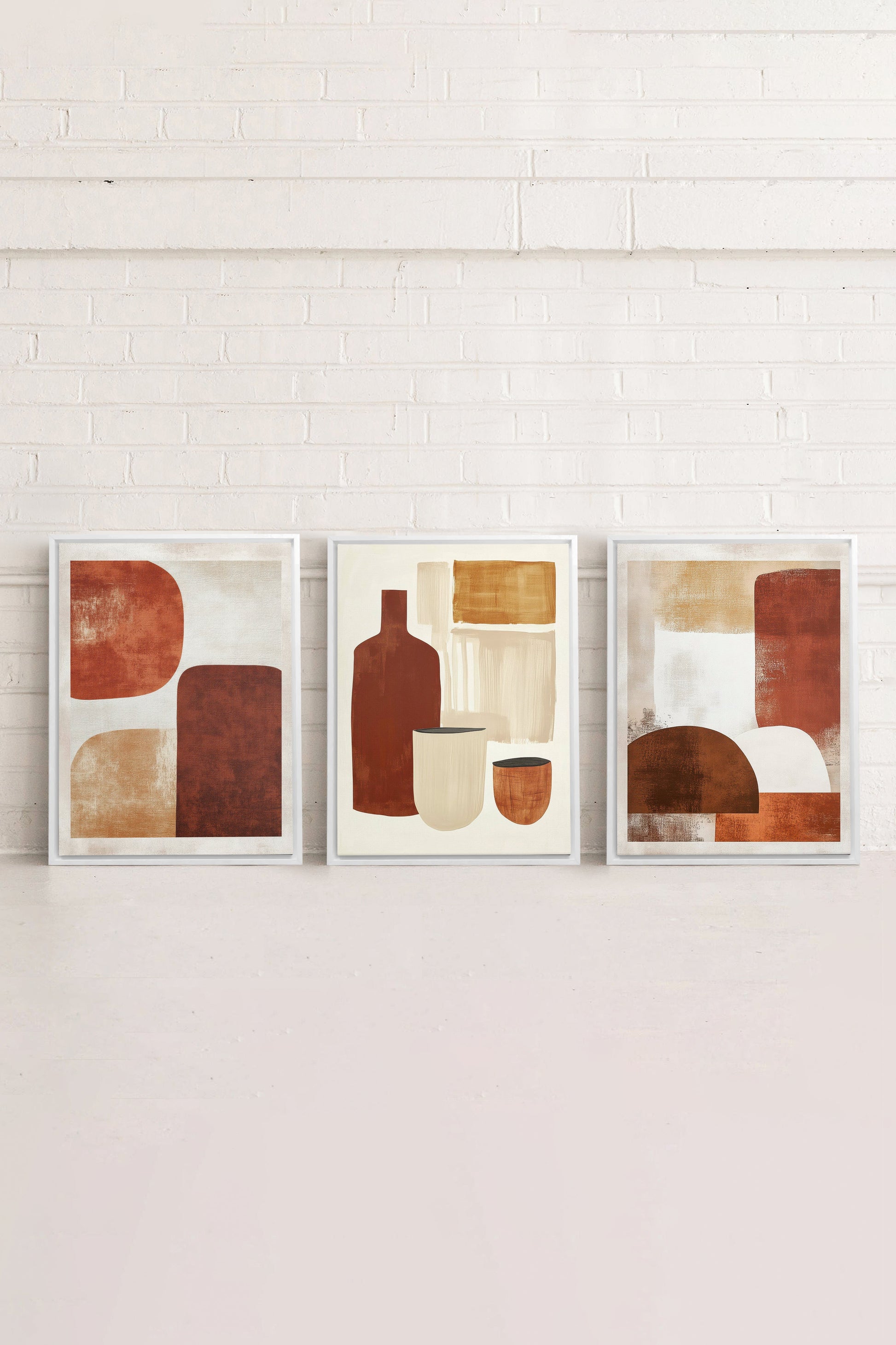 EARTHLY CRAFT TRIO (3 Stretched Canvas Artworks)