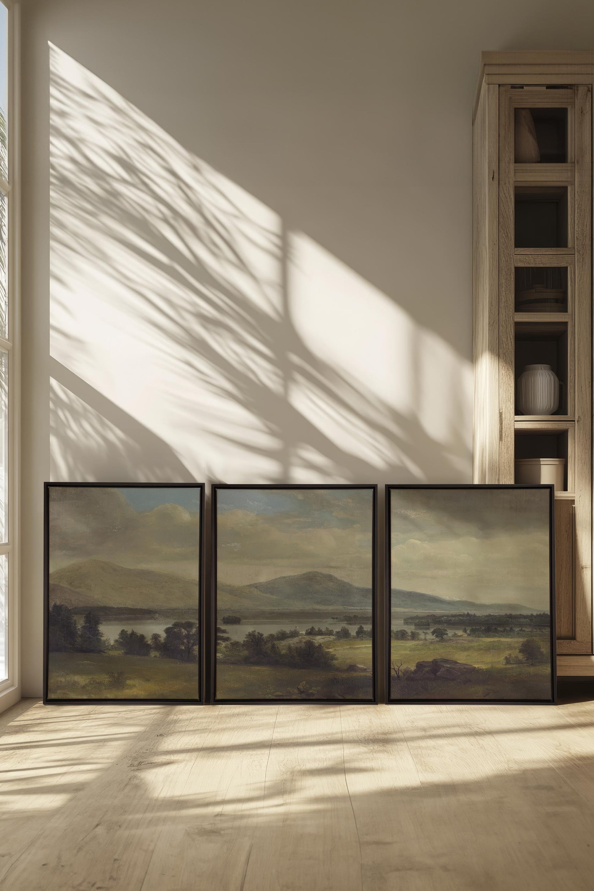 TRIO OF SOFT SEASONS (3 Works on Stretched Canvas)