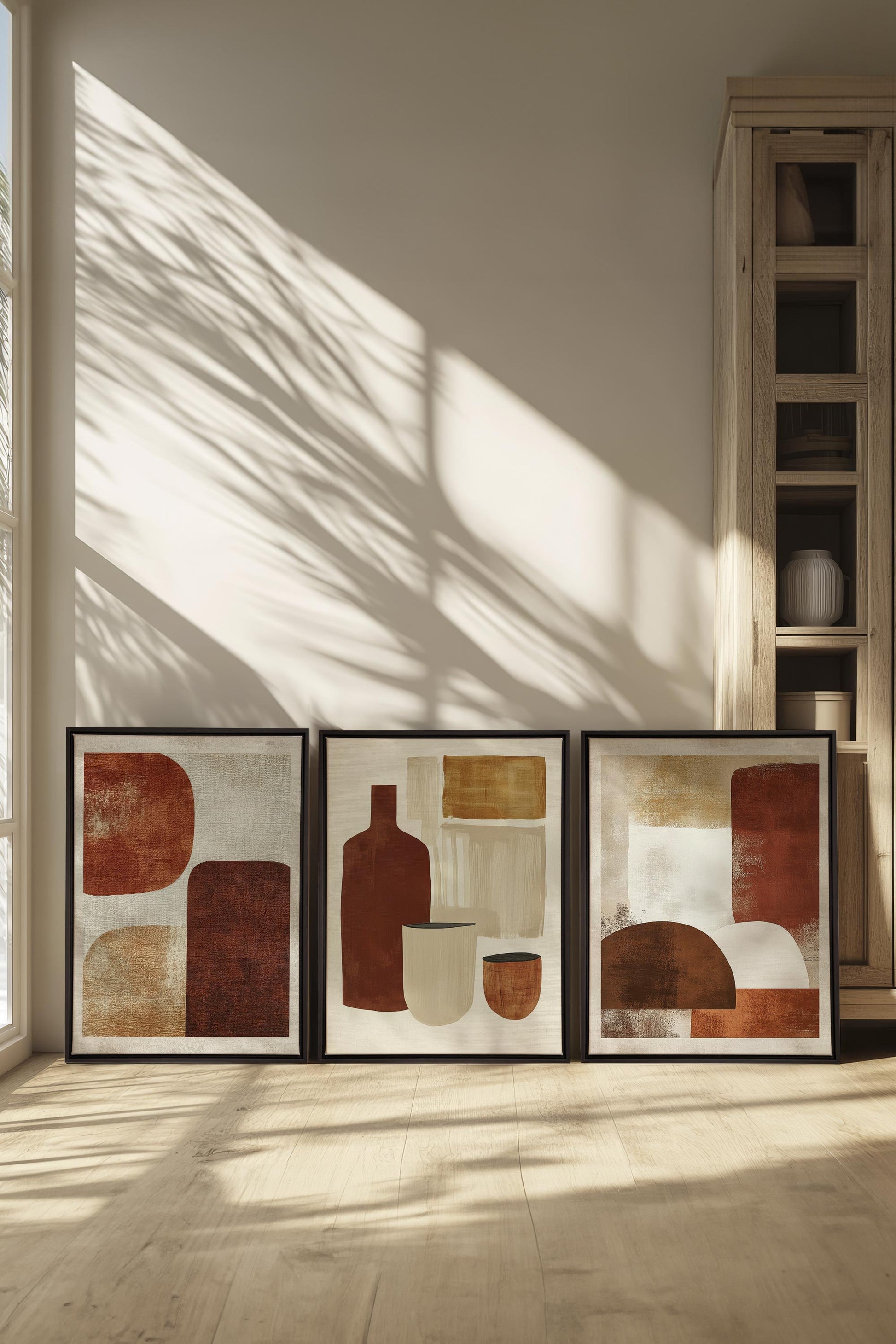 EARTHLY CRAFT TRIO (3 Stretched Canvas Artworks)