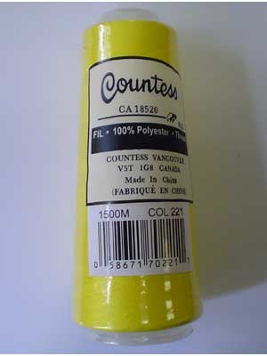 Fil à surjeter Countess, polyester, 40/2, 1 500 m
