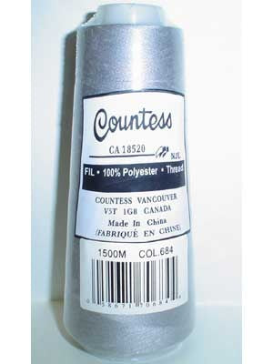Fil à surjeter Countess, polyester, 40/2, 1 500 m
