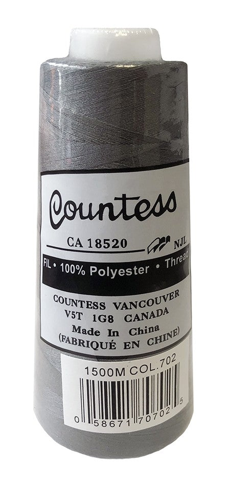 Fil à surjeter Countess, polyester, 40/2, 1 500 m