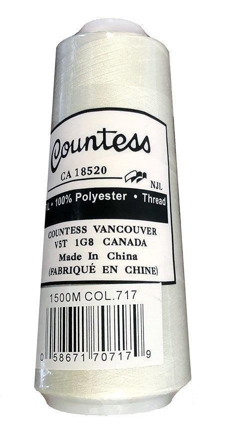 Fil à surjeter Countess, polyester, 40/2, 1 500 m