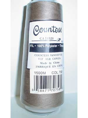 Fil à surjeter Countess, polyester, 40/2, 1 500 m