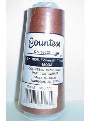 Fil à surjeter Countess, polyester, 40/2, 1 500 m