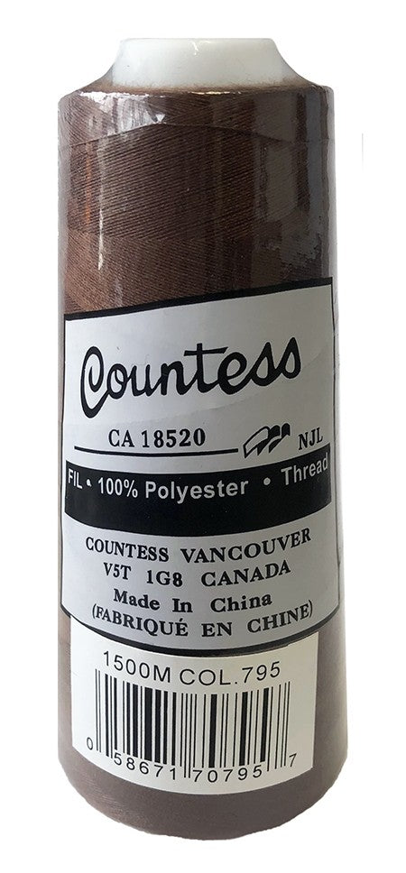 Fil à surjeter Countess, polyester, 40/2, 1 500 m