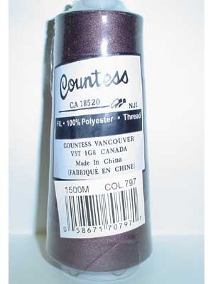Fil à surjeter Countess, polyester, 40/2, 1 500 m