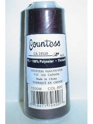 Fil à surjeter Countess, polyester, 40/2, 1 500 m