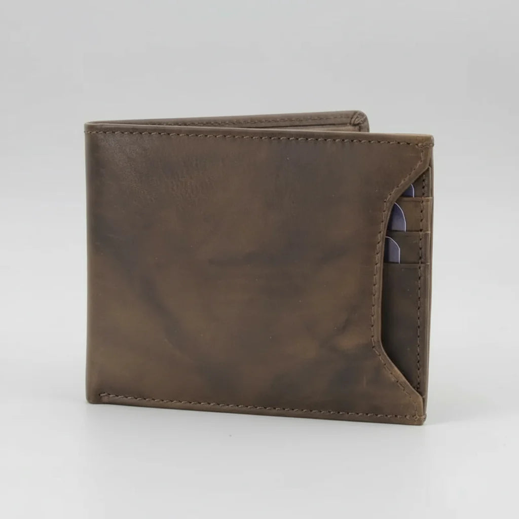Men's RFID Bifold Wallet with Removable Card Sleeve