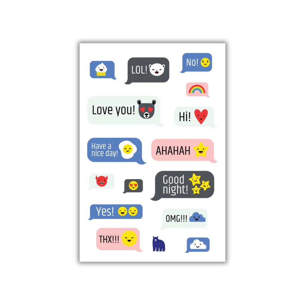 Text Me Puffies - Four Bears Sticker Club