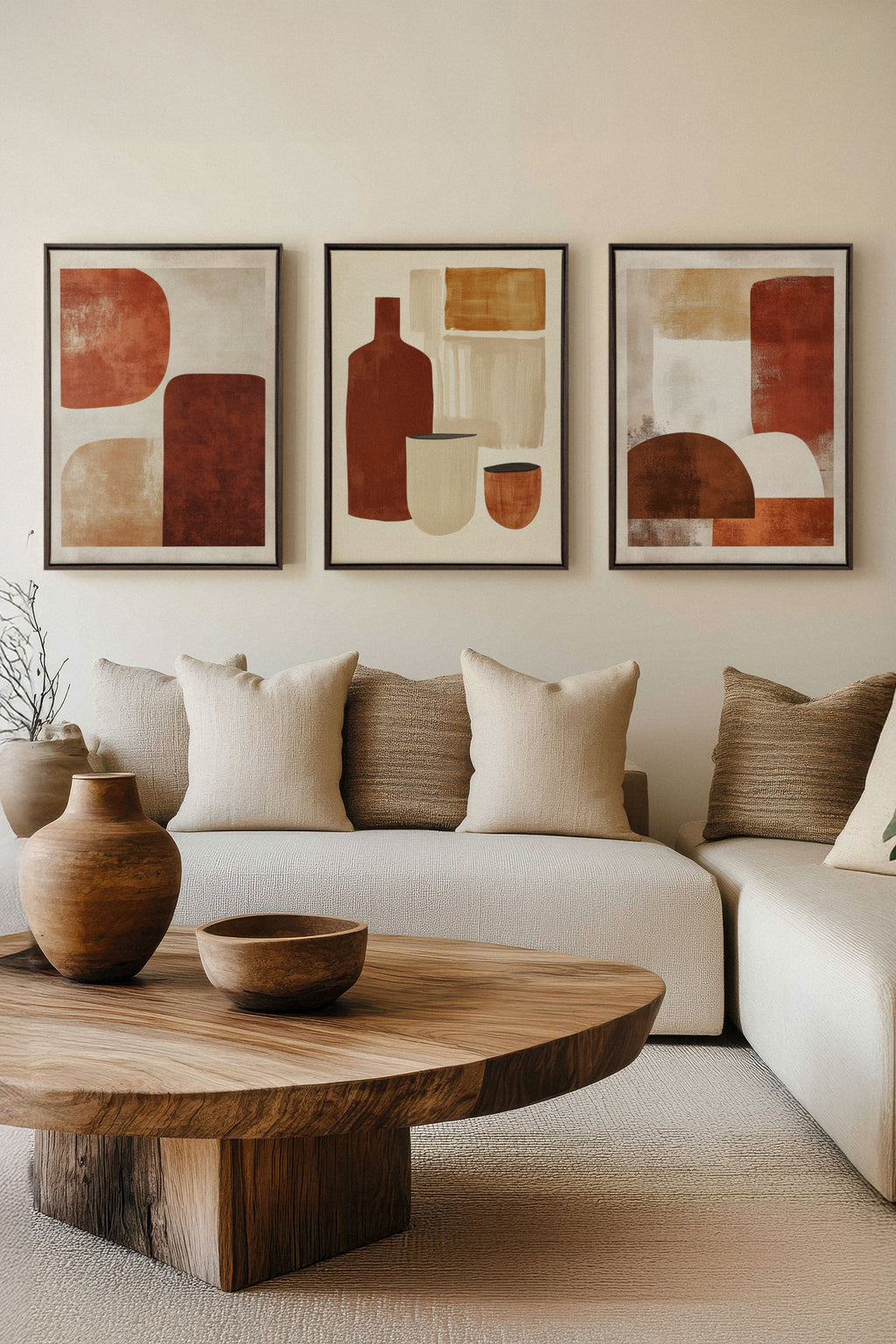 EARTHLY CRAFT TRIO (3 Stretched Canvas Artworks)