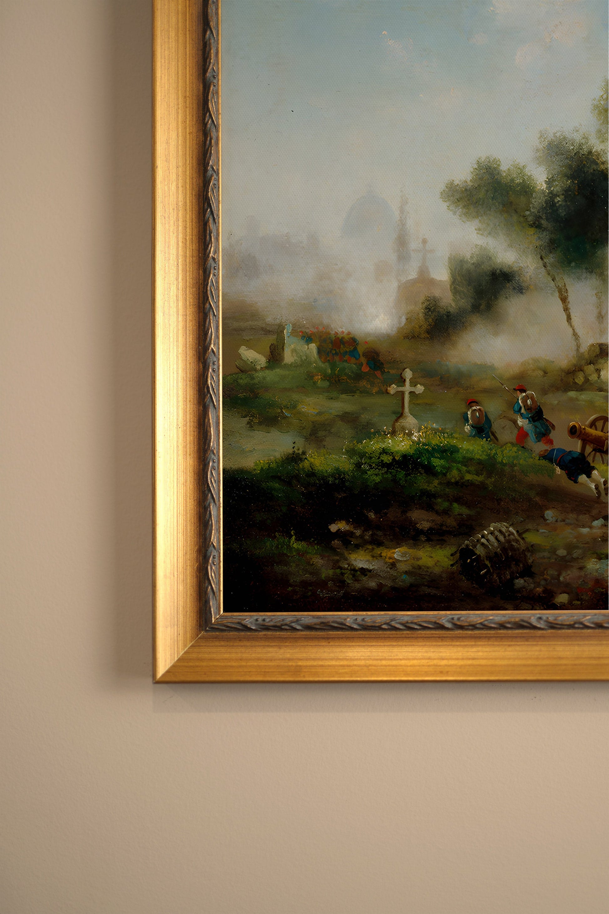 Vintage Gold Battle Souvenir Frame