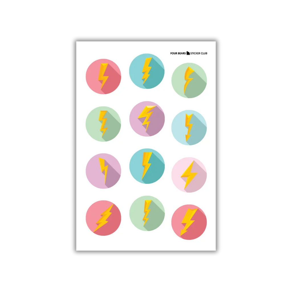 Lightning Strikes - Four Bears Sticker Club