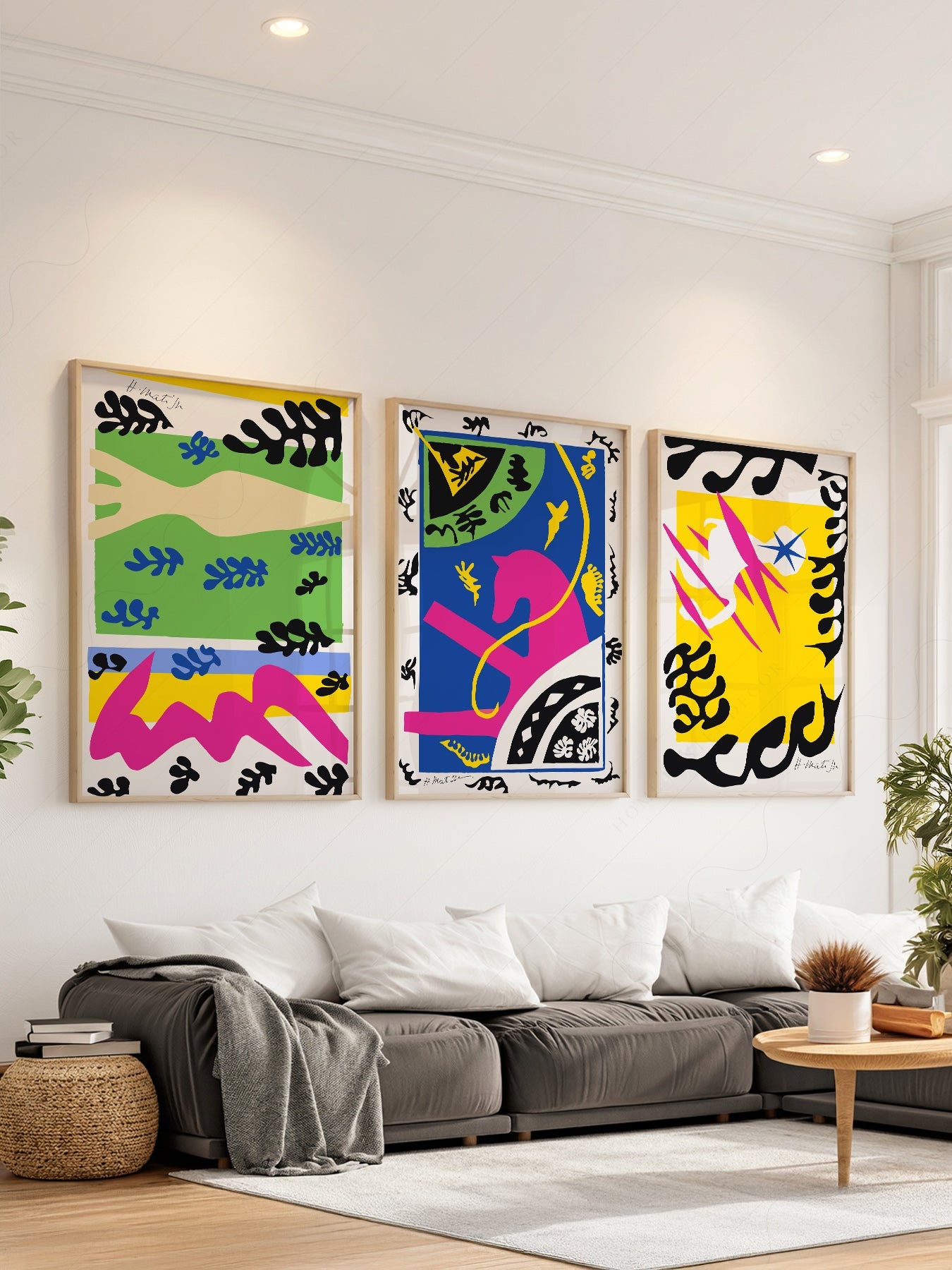 Henri Matisse Gallery Wall Set of 3 Prints