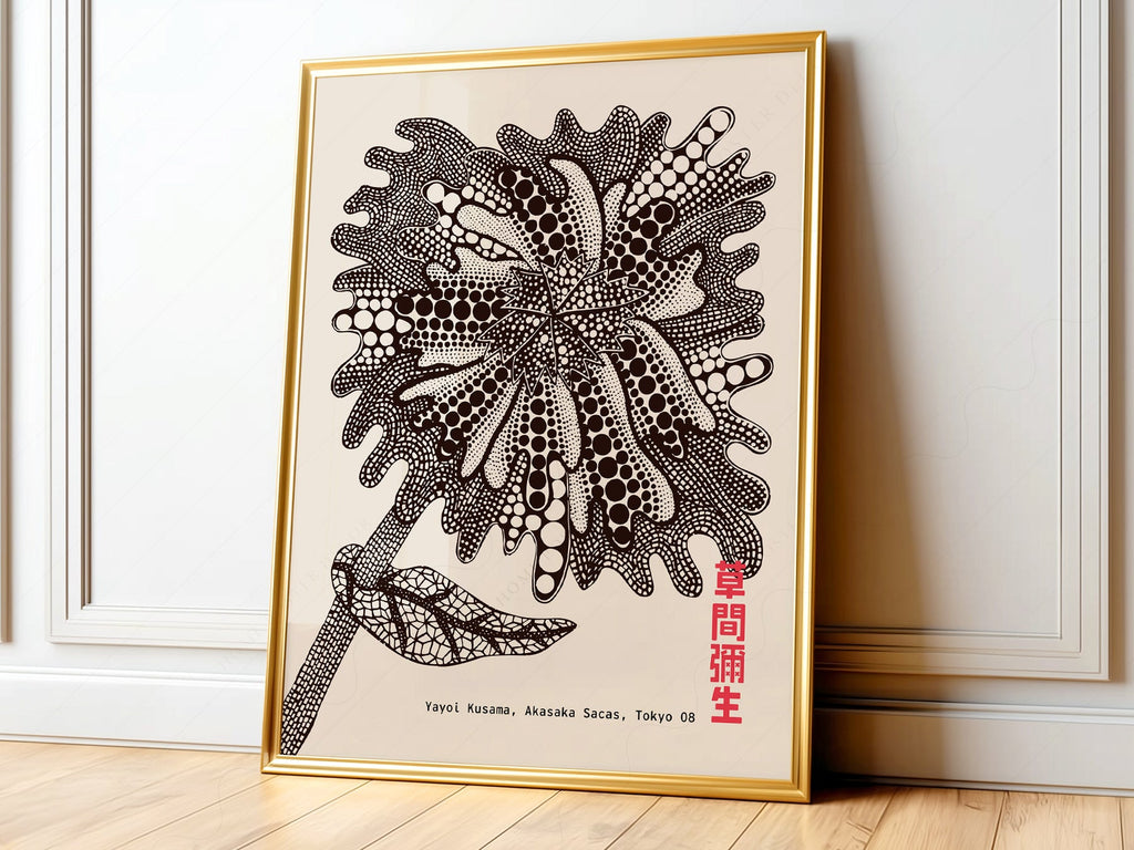 Yayoi Kusama  Flower Print – Contemporary Japanese Wall Art