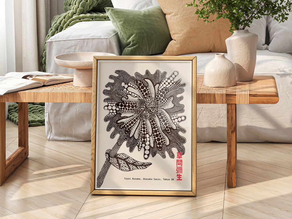 Yayoi Kusama  Flower Print – Contemporary Japanese Wall Art
