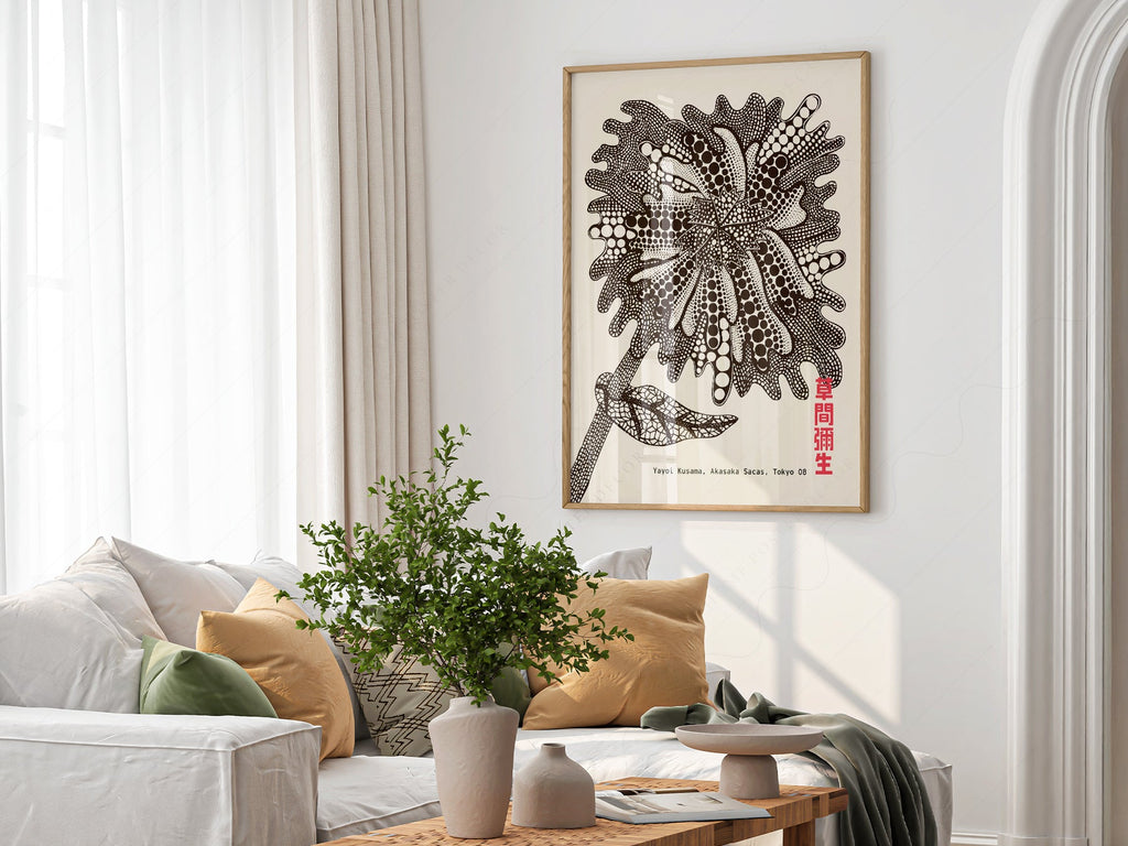 Yayoi Kusama  Flower Print – Contemporary Japanese Wall Art