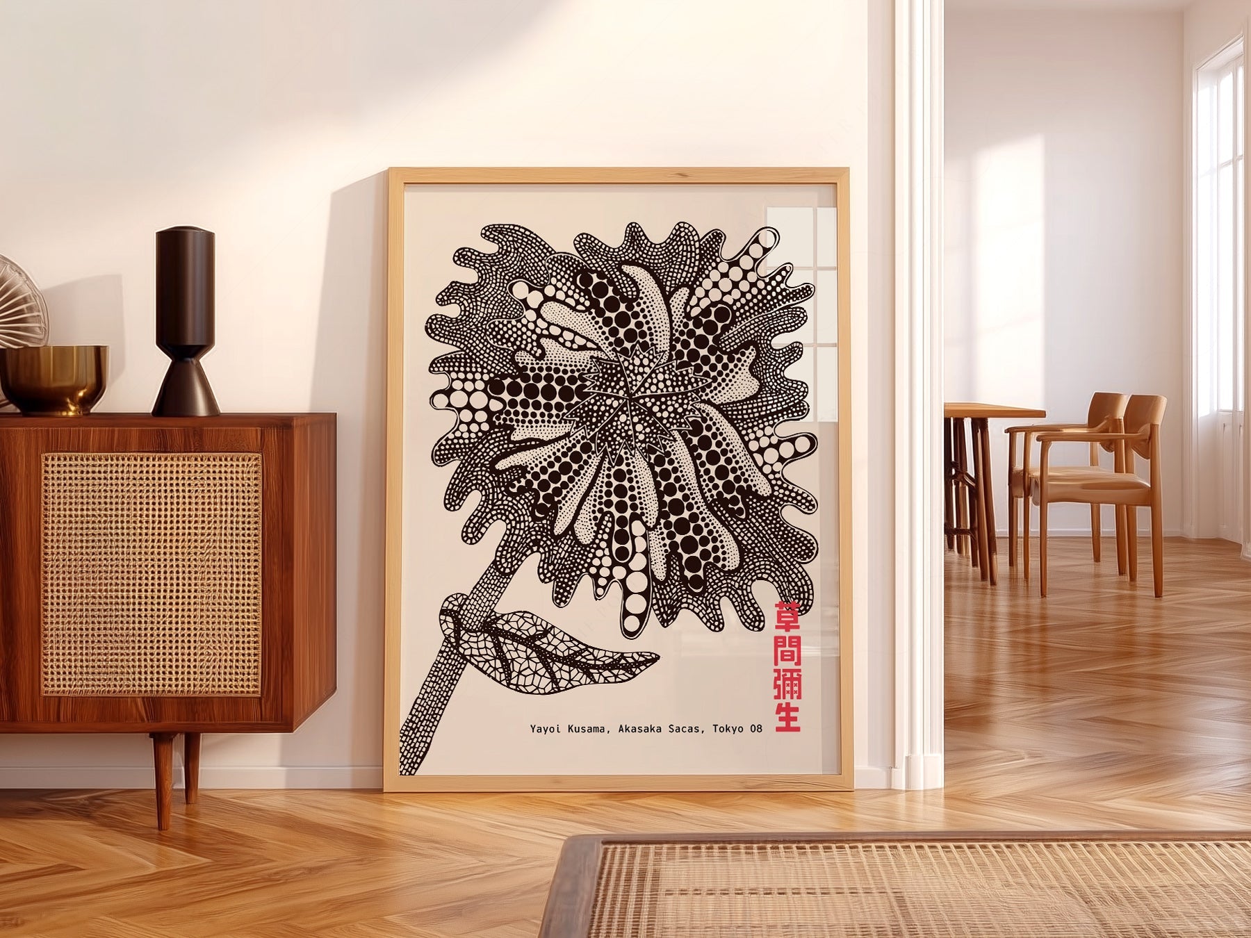 Yayoi Kusama  Flower Print – Contemporary Japanese Wall Art