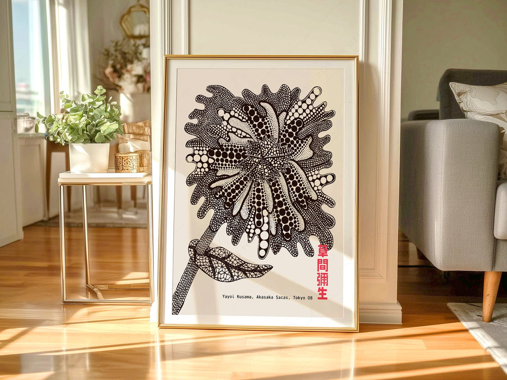 Yayoi Kusama  Flower Print – Contemporary Japanese Wall Art