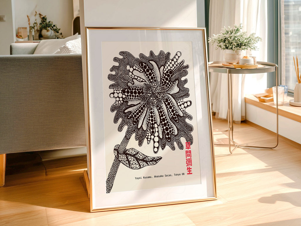 Yayoi Kusama  Flower Print – Contemporary Japanese Wall Art