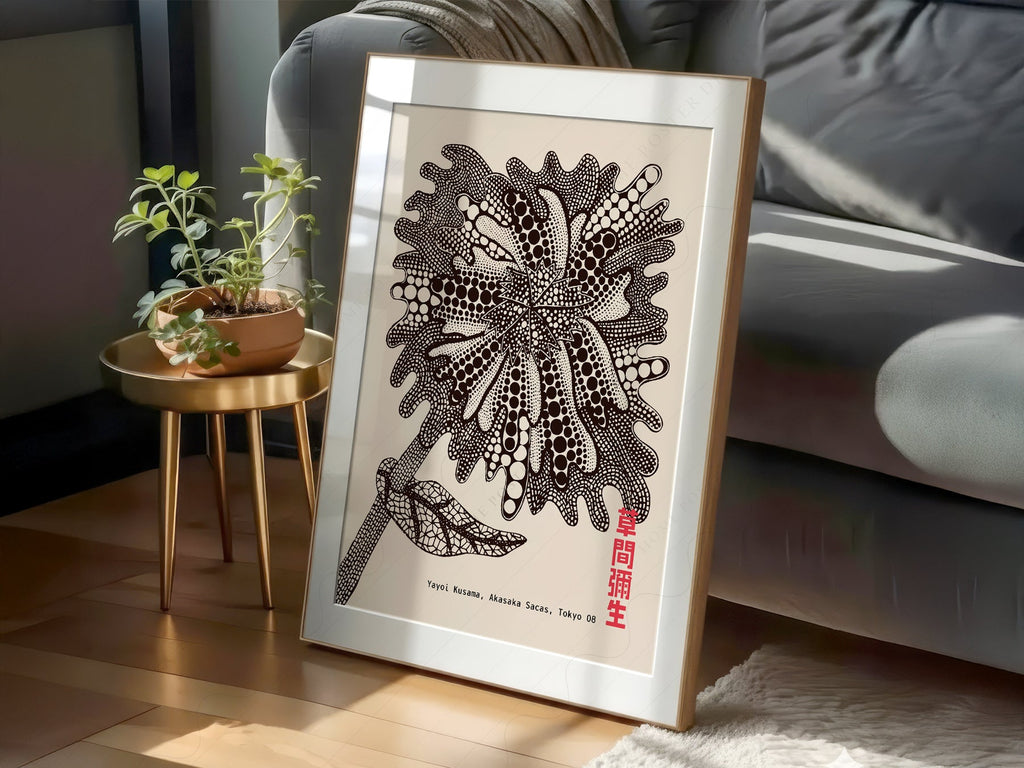 Yayoi Kusama  Flower Print – Contemporary Japanese Wall Art