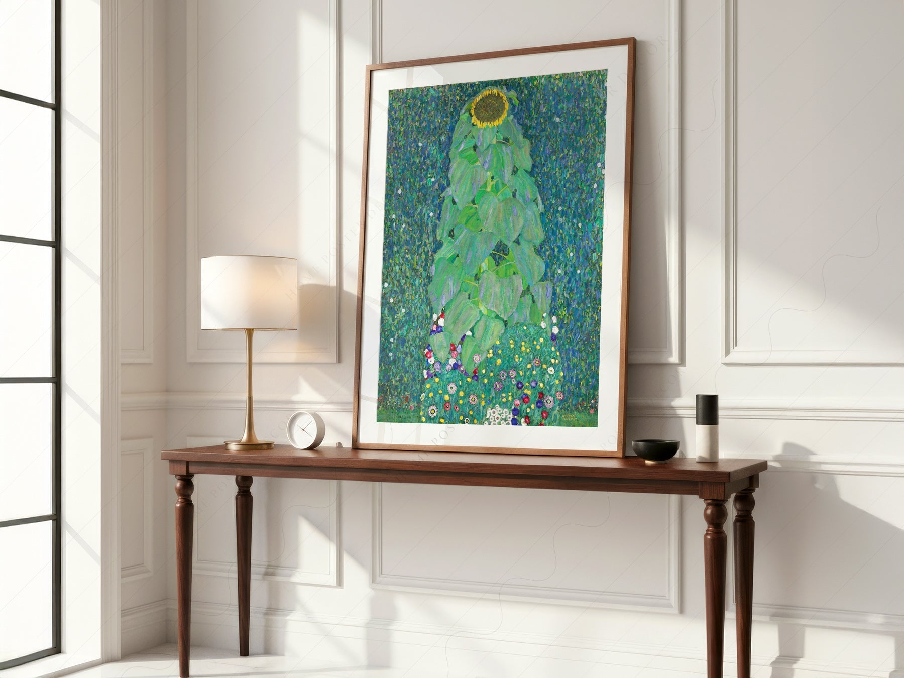 Gustav Klimt Sunflower Art Print – Art Nouveau Floral Wall Decor