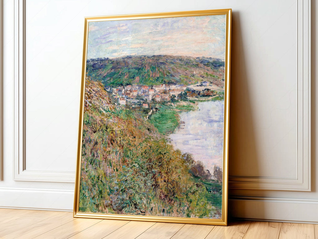 Claude Monet View of Vétheuil Art Print – Landscape Wall Art