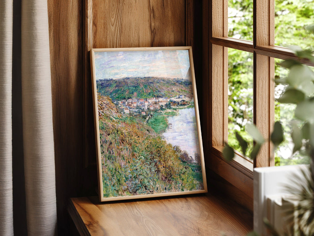 Claude Monet View of Vétheuil Art Print – Landscape Wall Art