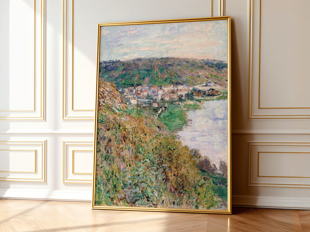 Claude Monet View of Vétheuil Art Print – Landscape Wall Art