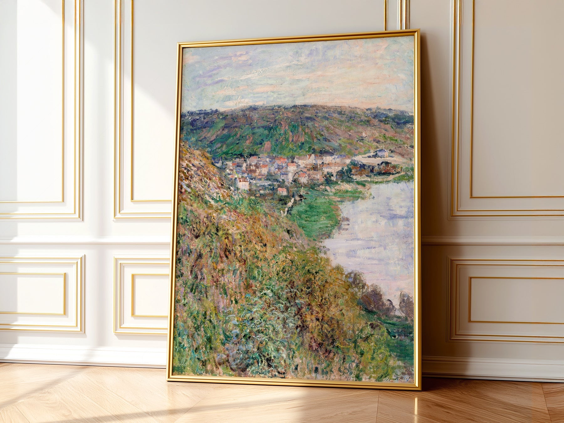 Claude Monet View of Vétheuil Art Print – Landscape Wall Art