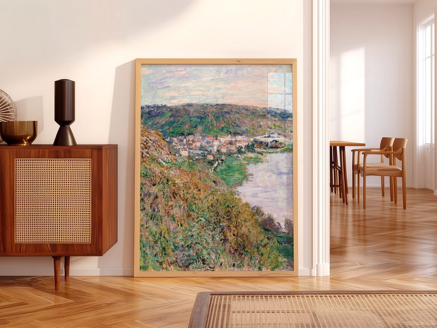 Claude Monet View of Vétheuil Art Print – Landscape Wall Art