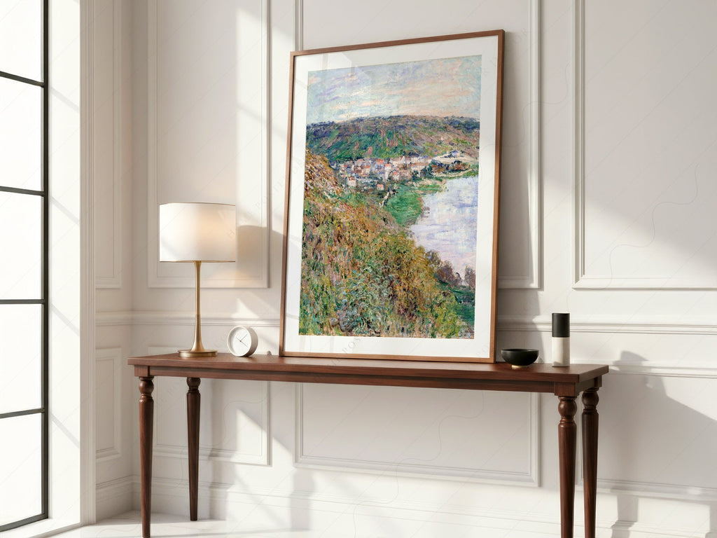 Claude Monet View of Vétheuil Art Print – Landscape Wall Art