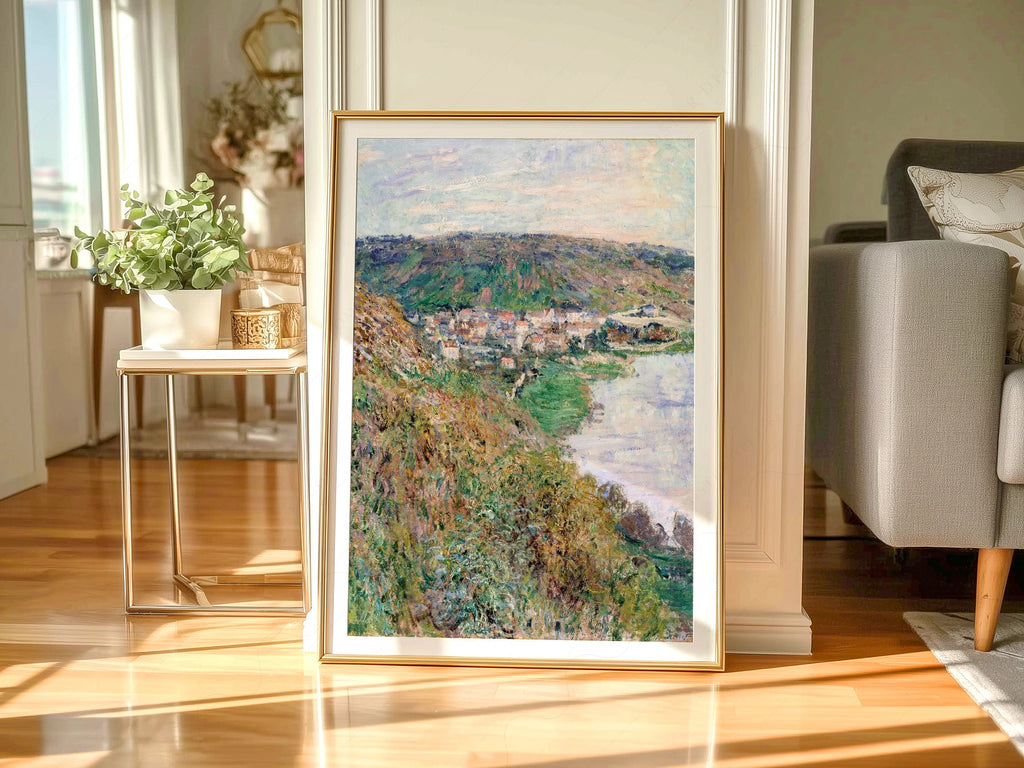 Claude Monet View of Vétheuil Art Print – Landscape Wall Art