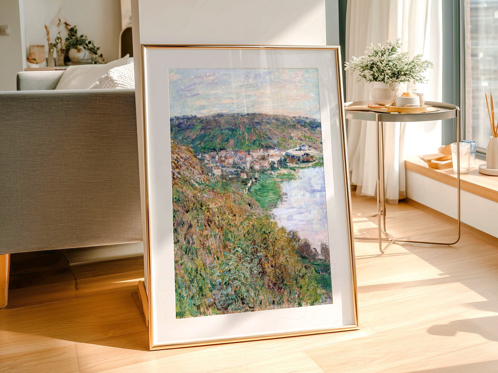 Claude Monet View of Vétheuil Art Print – Landscape Wall Art