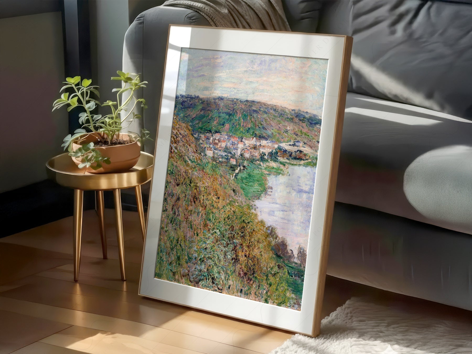 Claude Monet View of Vétheuil Art Print – Landscape Wall Art