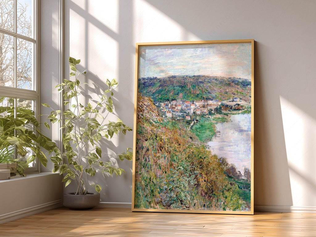 Claude Monet View of Vétheuil Art Print – Landscape Wall Art
