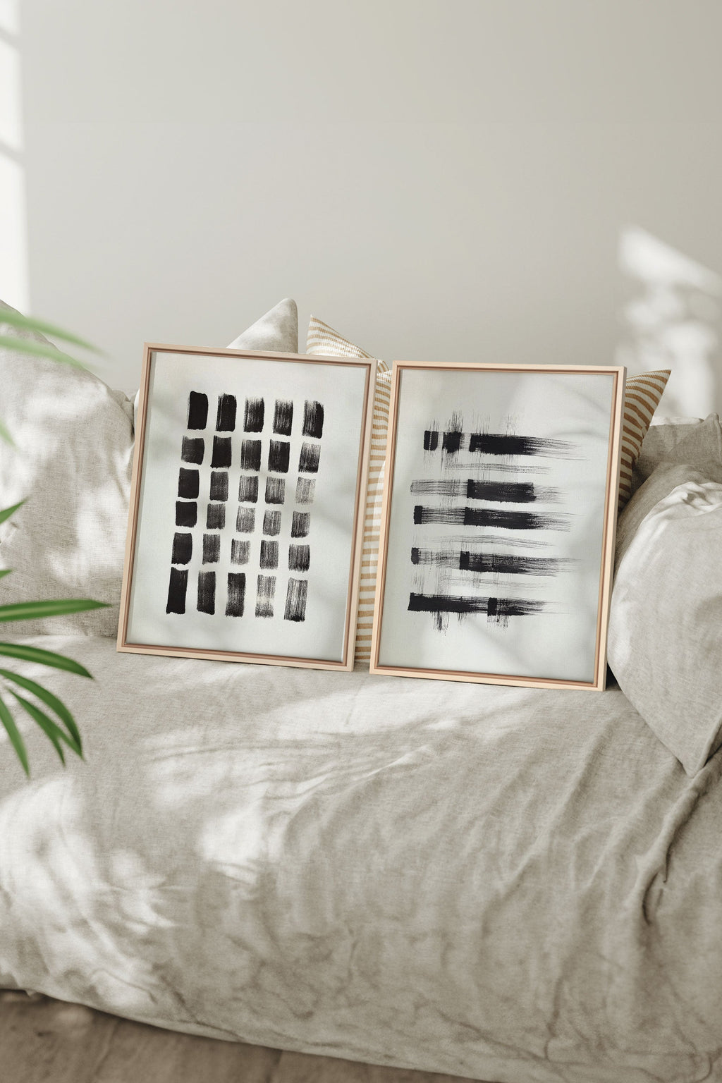 LINEAR CONTRAST DUO (2 Stretched Canvas Artworks)