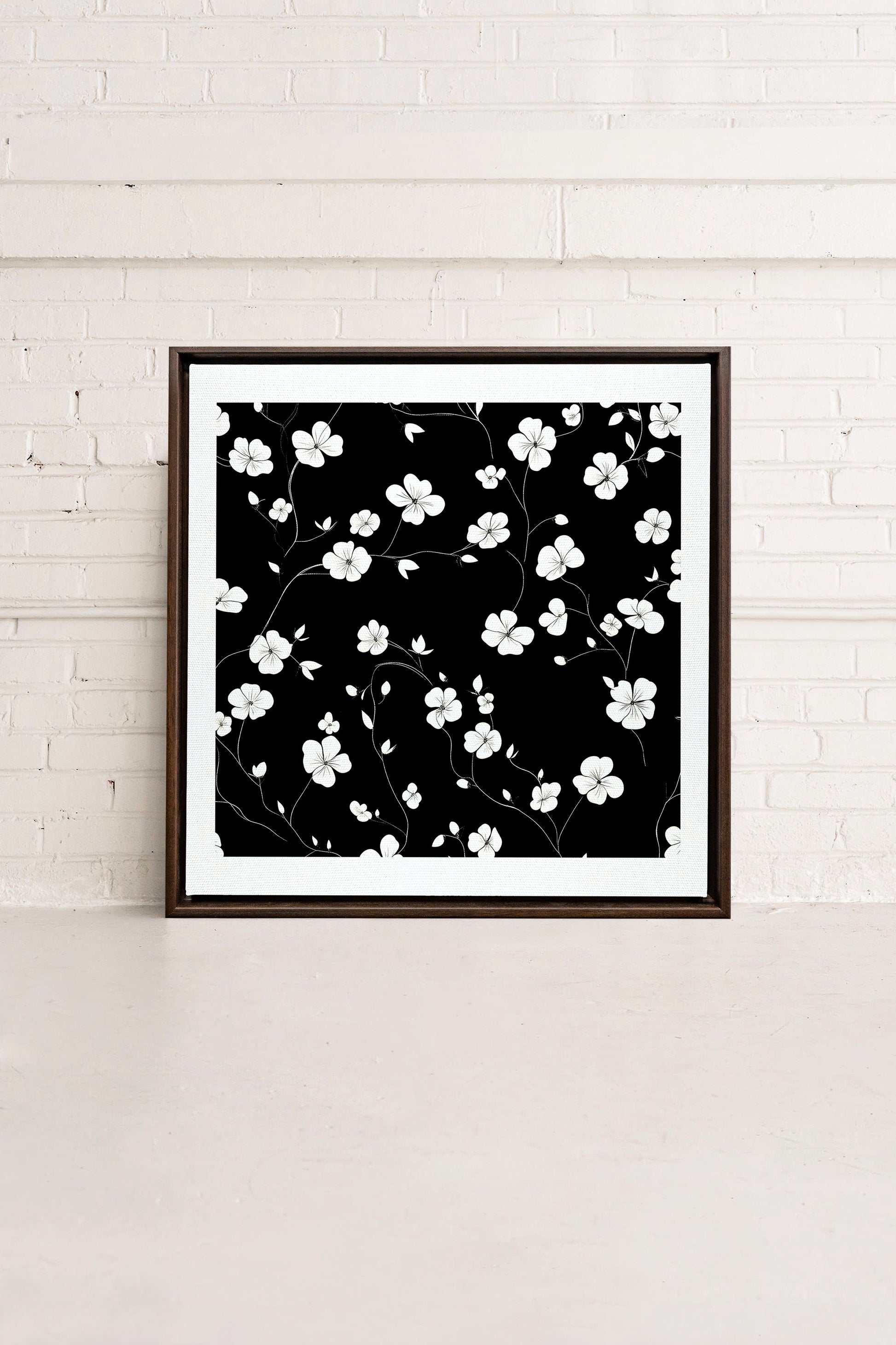 Nocturnal Blooms, Stretched Canvas Artwork