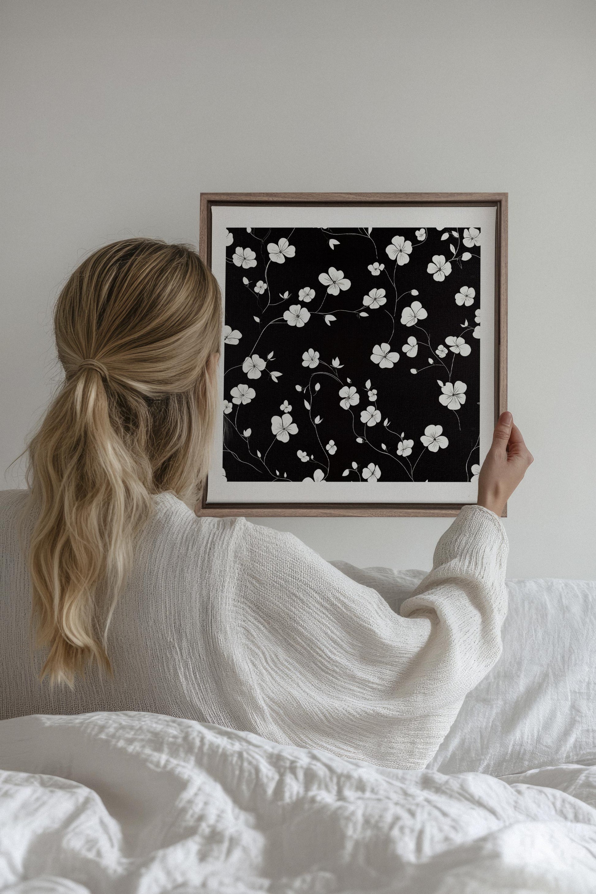 Nocturnal Blooms, Stretched Canvas Artwork