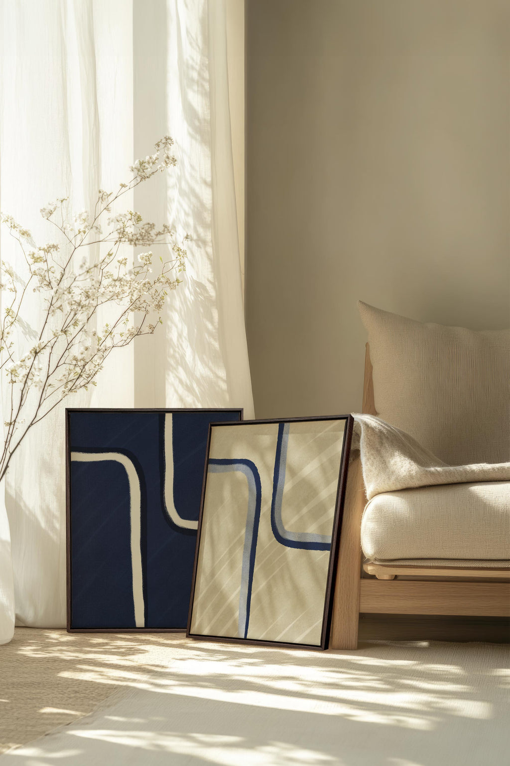 DUAL FORM DUO (2 Stretched Canvas Works)
