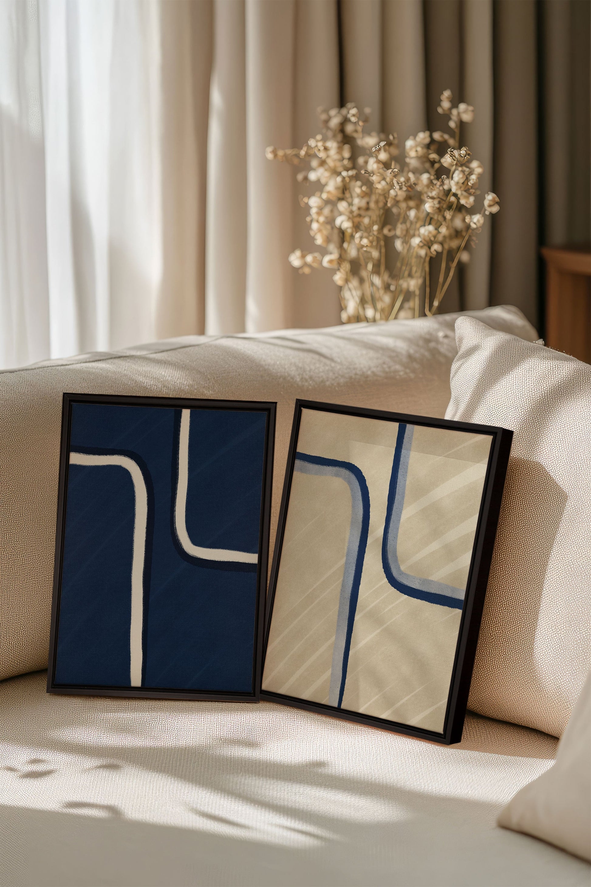 DUAL FORM DUO (2 Stretched Canvas Works)