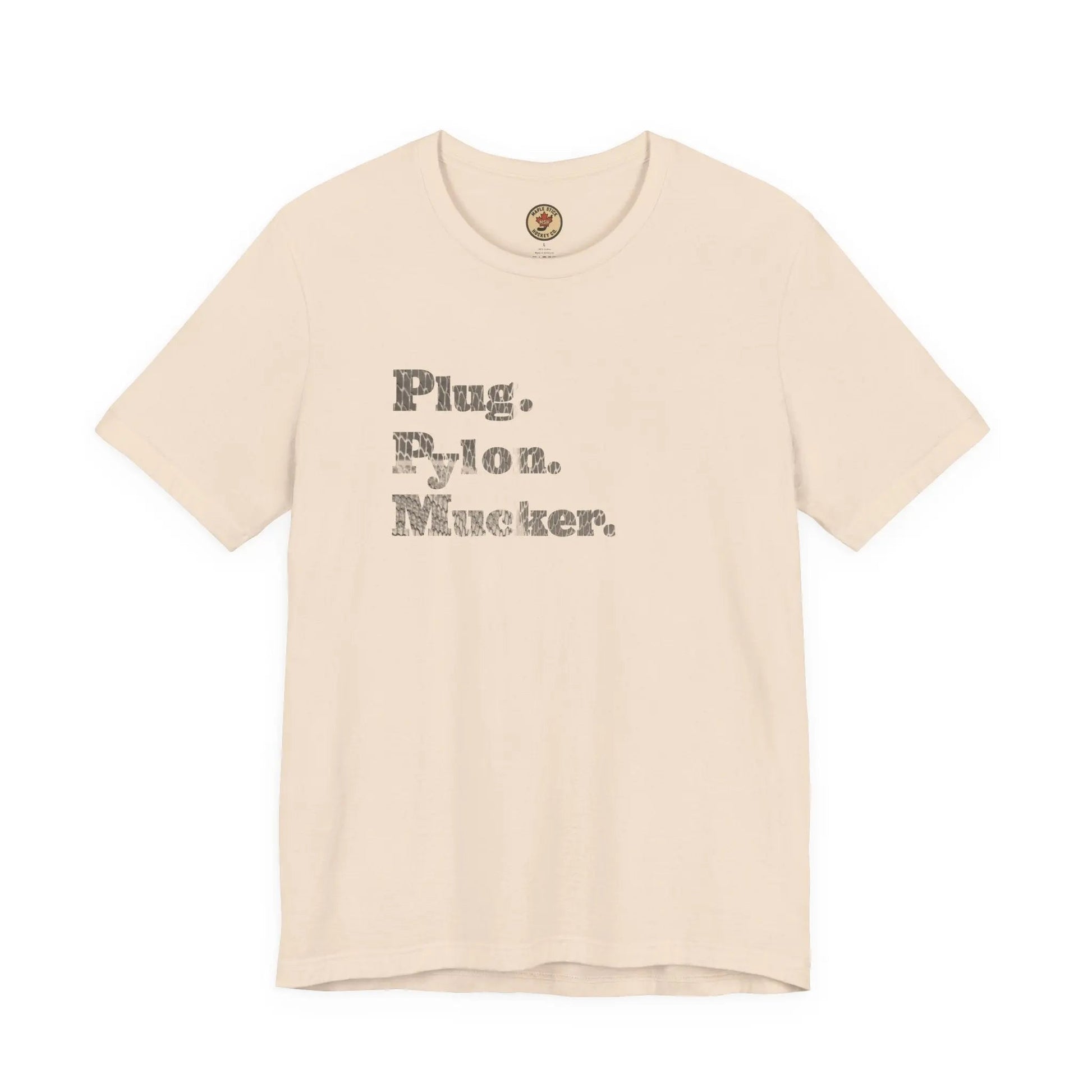 Plug Pylon Mucker T-Shirt - Hockey Hard Worker - Blue Collar Hockey - Maple Stick Hockey - True Fan Gift