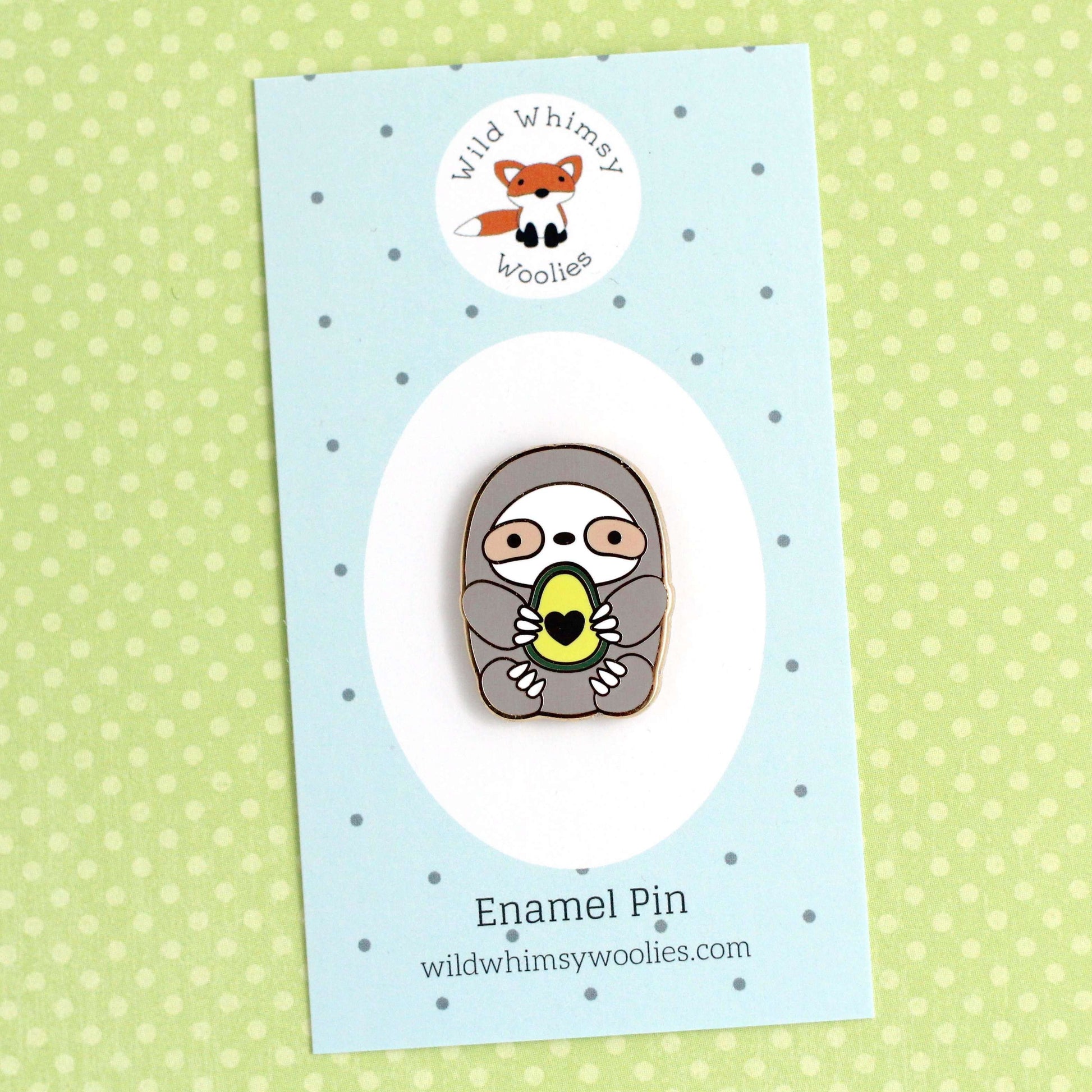 Broche en émail « Paresseux avocat » – Cadeau paresseux – Jolie broche – Cadeau avocat