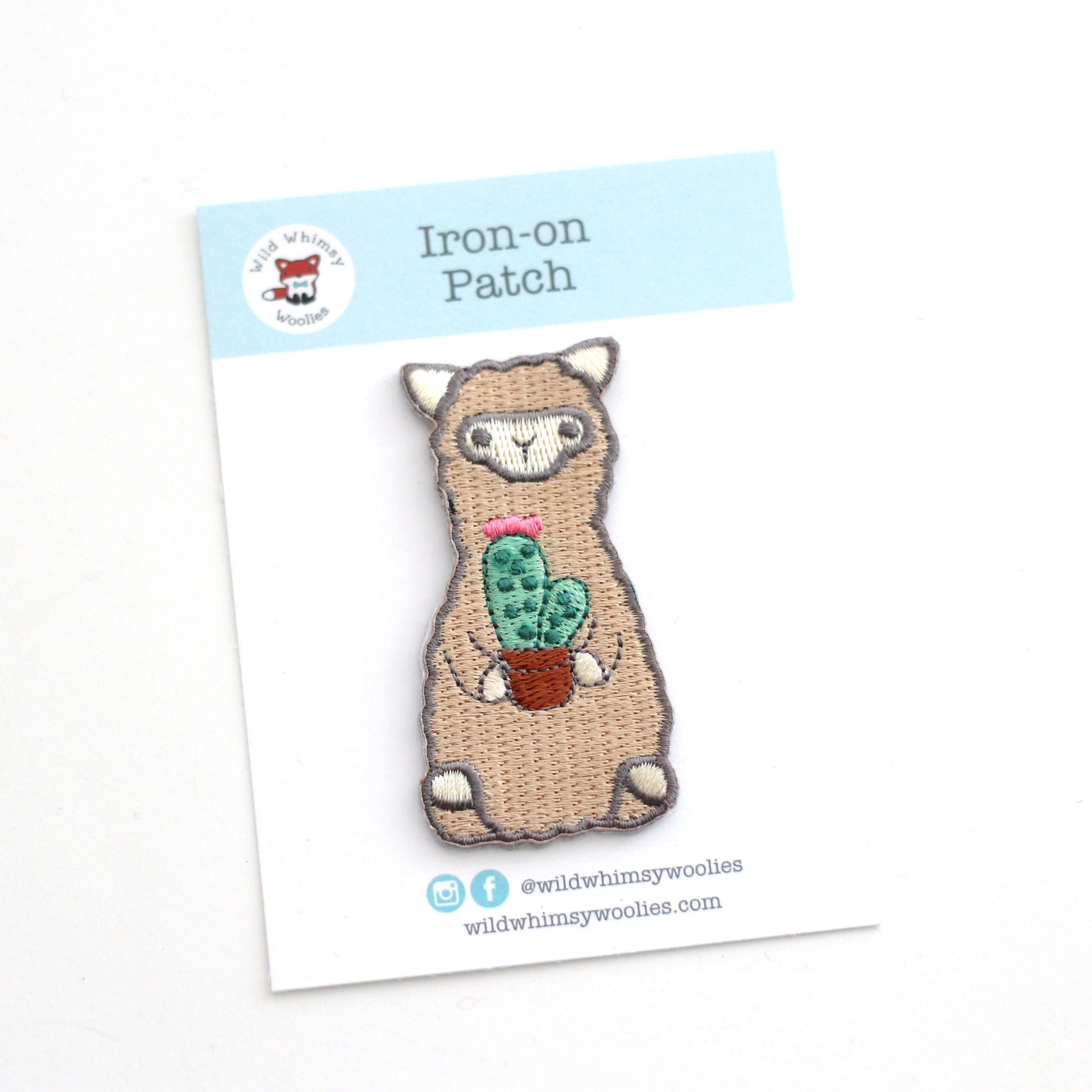 Patch thermocollant brodé Cactus Alpaga