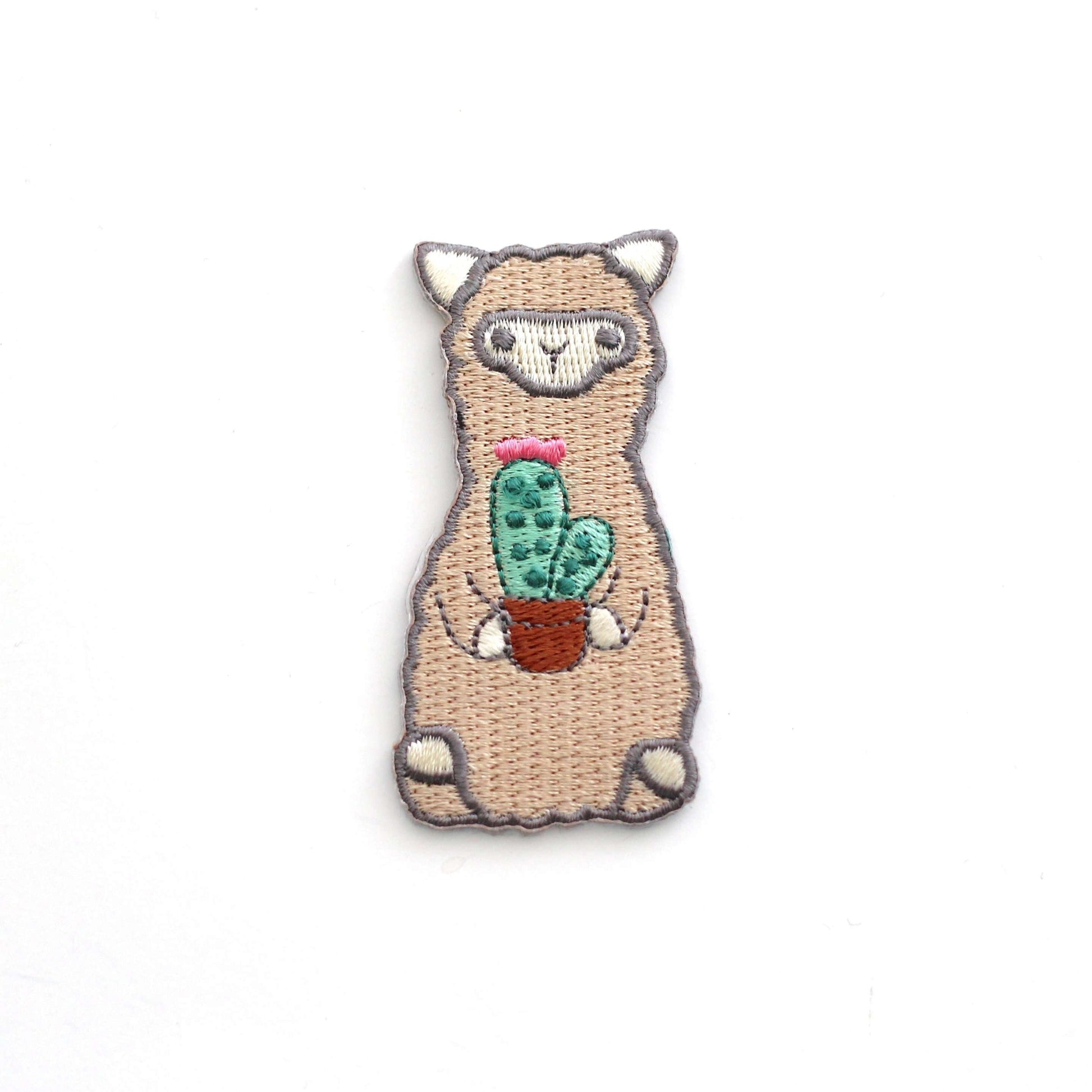 Patch thermocollant brodé Cactus Alpaga