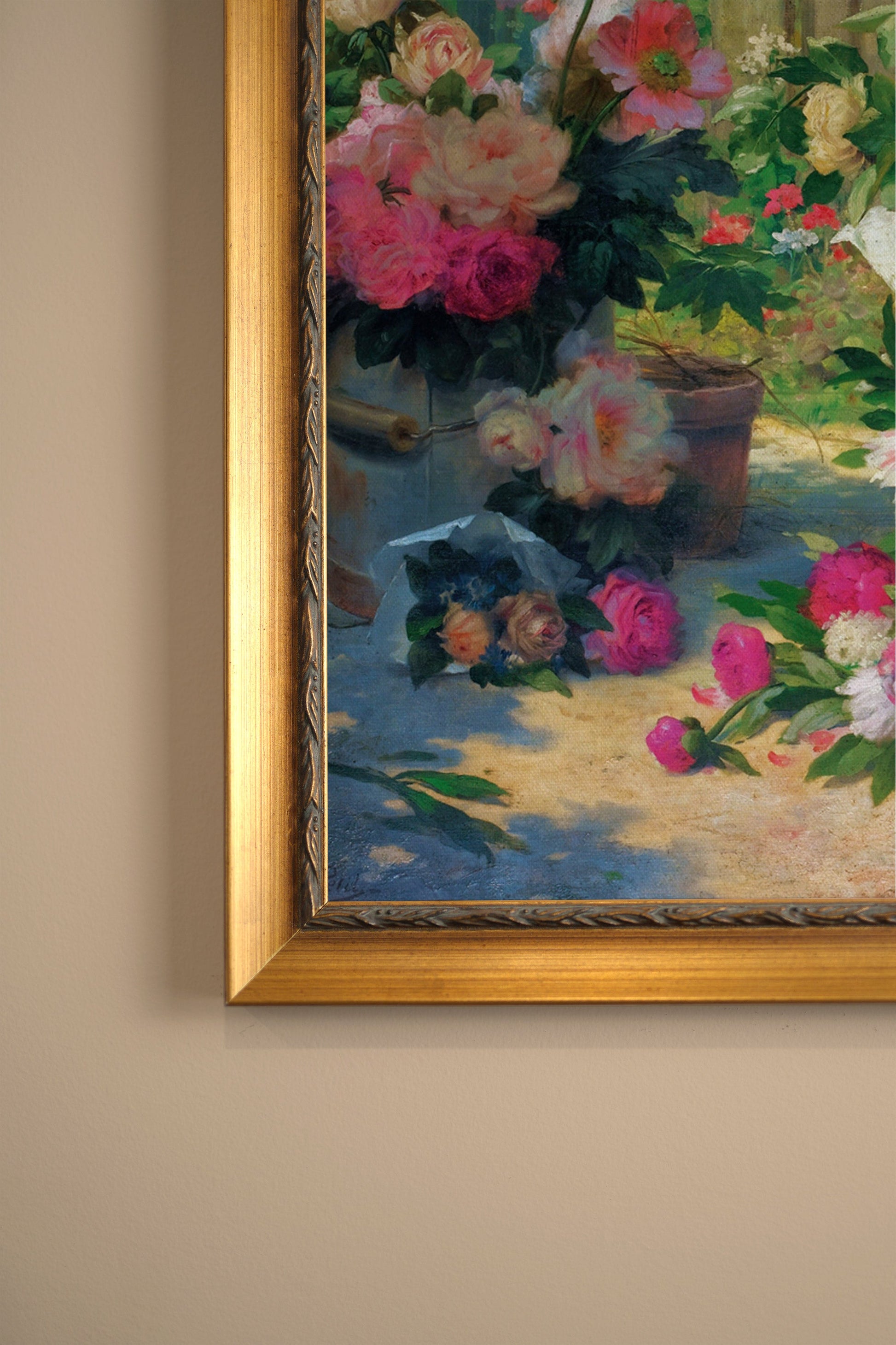 Summer Garden, Vintage Frame Gold