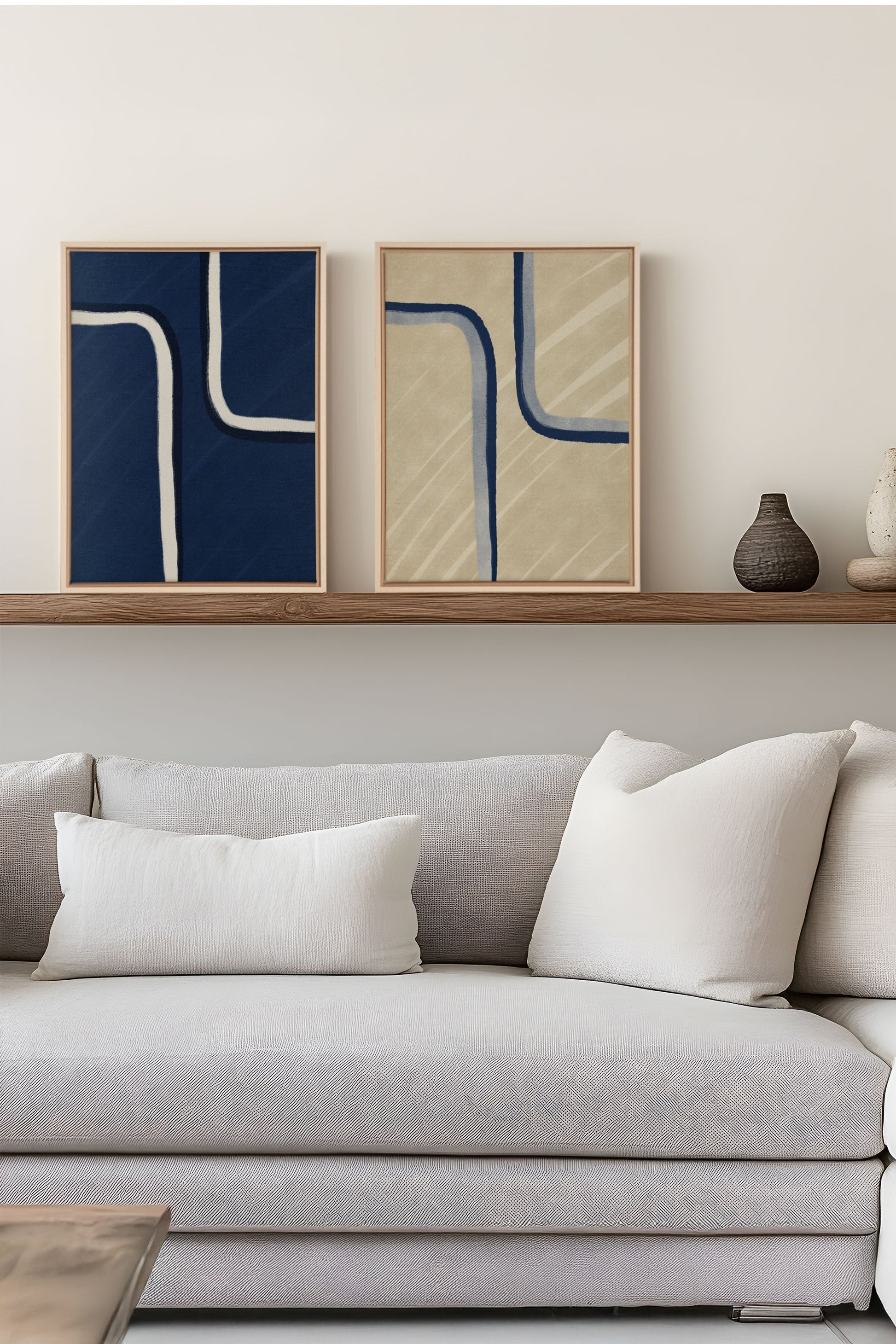DUAL FORM DUO (2 Stretched Canvas Works)