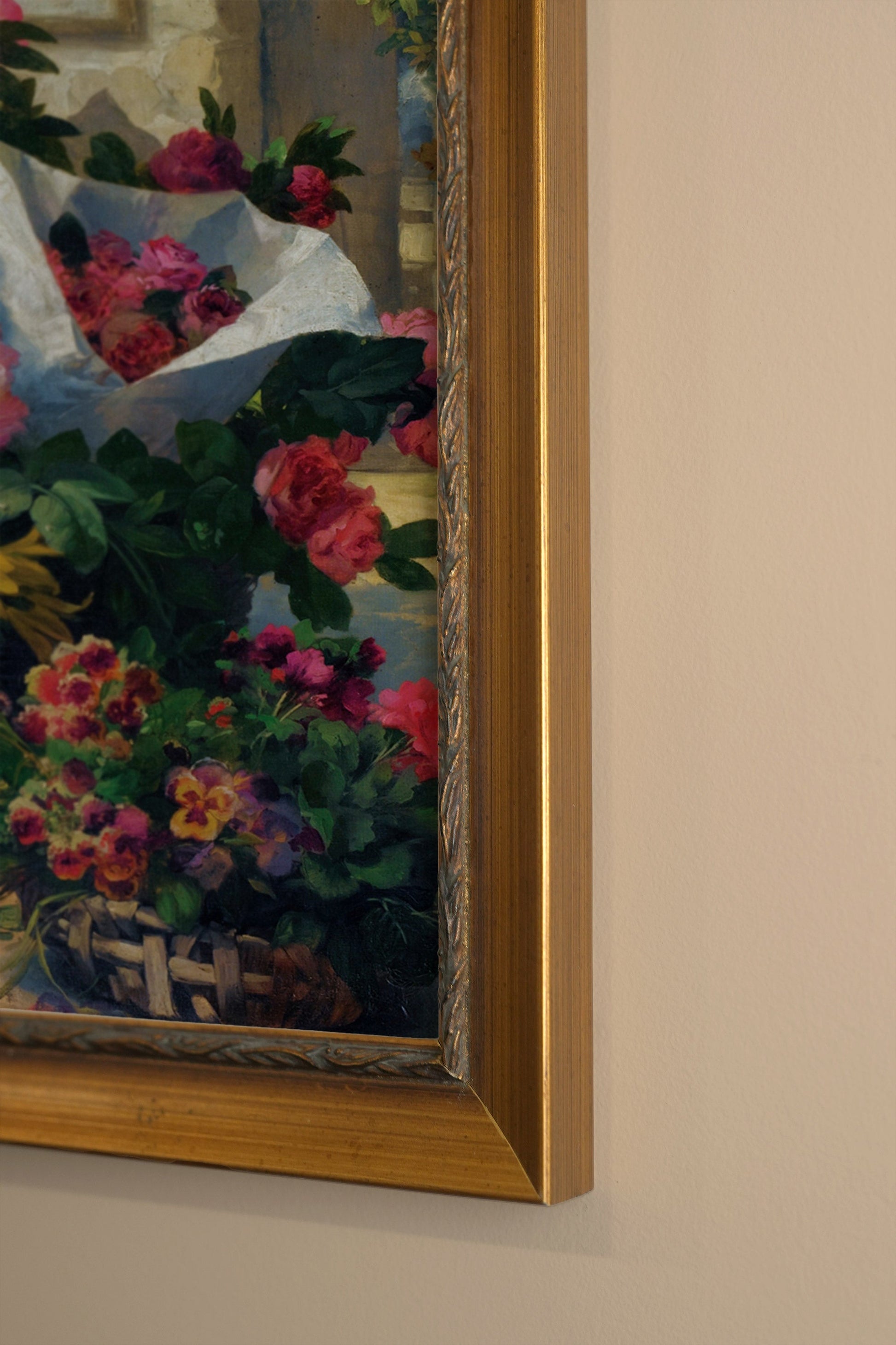 Summer Garden, Vintage Frame Gold