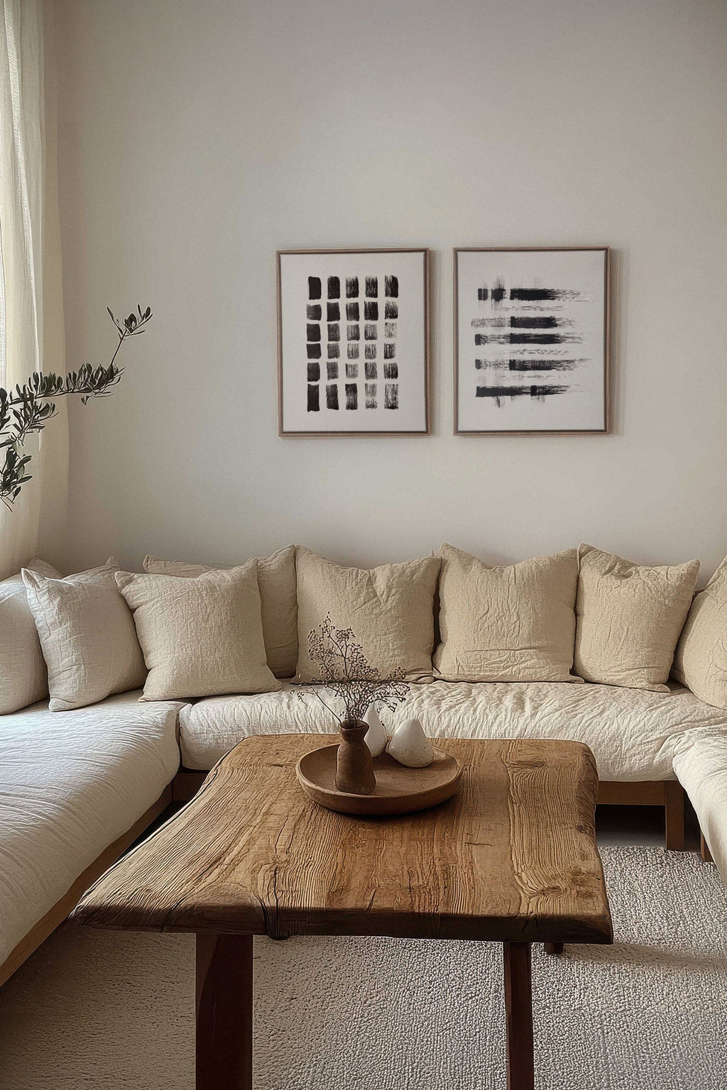 LINEAR CONTRAST DUO (2 Stretched Canvas Artworks)