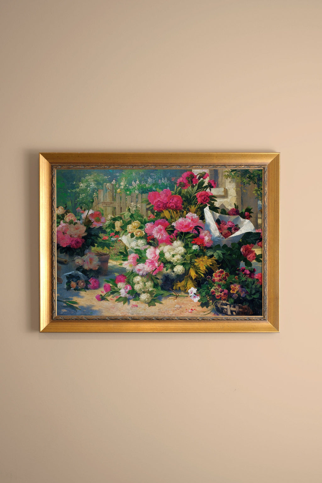 Summer Garden, Vintage Frame Gold